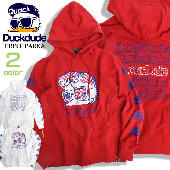 DUCK DUDE パーカー USAアヒル スウェットパーカー ダックデュード ロゴ プリント ビーワンソウル PKL-335