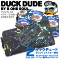 ダックデュード 長財布 DUCK DUDE ラウンドファスナー 財布 アヒルプリント ダック サイフ ACCE-039