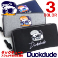 DUCK DUDE 長財布 アヒル刺繍 ダックデュード 財布 ラウンドファスナー サイフ スウェット 小物 ACCE-043