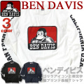 BEN DAVIS Tシャツ ベンデイビス 長袖Tシャツ メンズ ロンT ゴリラアイコン 袖プリント 綿素材 BEN-1104