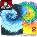 BEN DAVIS Tシャツ タイダイ メンズ 半袖 ベンデイビス トップス ミックスカラー タイダイ染め BEN-1134