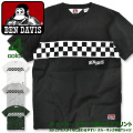 BEN DAVIS Tシャツ チェッカーフラッグ柄 半袖Tシャツ メンズ クルーネック トップス ベンデイビス BEN-1142