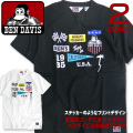 BEN DAVIS Tシャツ ステッカープリント 半袖Tシャツ ロゴ プリント ベンデイビス メンズTシャツ BEN-1173