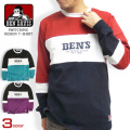 BEN DAVIS Tシャツ 切り替え 長袖Tシャツ メンズ ロンT 切替 ベンデービス クルーネック BEN-1220