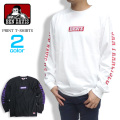 BEN DAVIS Tシャツ BOXロゴ 長袖Tシャツ メンズ ロンT ベンデイビス トップス 袖ロゴプリント BEN-1221