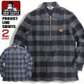 BEN DAVIS PROJECT LINE シャツ ベンデイビス プロジェクトライン ハーフジップシャツ BEN-1309
