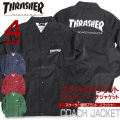 スラッシャー コーチジャケット メンズ THRASHER ナイロンジャケット ブランドロゴ プリント THRASHER-012