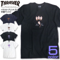 THRASHER Tシャツ イラストプリント 半袖Tシャツ メンズ スラッシャー プリントTシャツ THRASHER-026