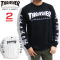 THRASHER Tシャツ ロゴ 長袖Tシャツ スラッシャー ロンT 袖ロゴ トップス メンズ THRASHER-040