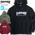 THRASHER パーカー ロゴプリント スウェット STARTER BLACK LABEL ロゴ刺繍 THRASHER-056
