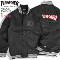 THRASHER ジャケット ロゴ刺繍 スタジアムジャケット メンズ スラッシャー スタジャン THRASHER-071