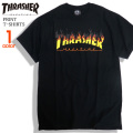 THRASHER Tシャツ フレイムロゴ 半袖Tシャツ メンズ ロゴプリント トップス スラッシャー THRASHER-086