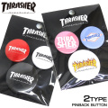 THRASHER 缶バッチ スラッシャー ロゴマーク バッジ 3個セット スラッシャーマガジン 雑貨 THRASHER-1049