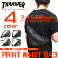 THRASHER バッグ スラッシャー ウエストバッグ マットな質感 ウエストポーチ THRASHER-THRPN-3900