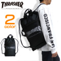THRASHER ナップサック スラッシャー ナップサック ロゴプリント メッシュポケット THRASHER-THRSG120