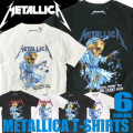 METALLICA Tシャツ メタリカ Tシャツ メンズ Tシャツ ガイコツイラストのプリント バンドTシャツ TSS-204