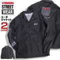 VISION ジャケット ロゴプリント コーチジャケット メンズ ライトアウター ヴィジョン アウター VISION-126