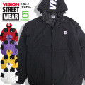 VISION トラックジャケット アノラックパーカー メンズ ナイロンブルゾン シワ加工 ヴィジョン VISION-139