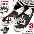 VISION スニーカー ロゴプリント ヴィジョン スリッポン メンズ AVILA メンズシューズ VISION-333