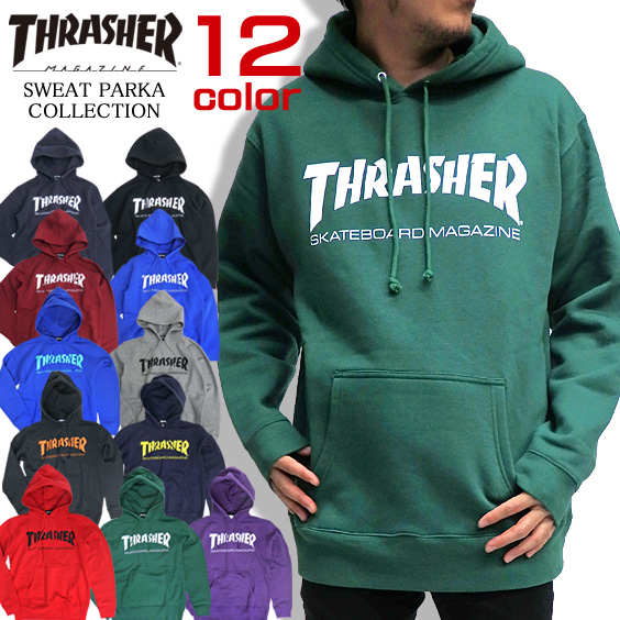 THRASHER MAGAZINE  スウェット パーカー スラッシャー プルオーバーパーカー メンズ THRASHER-001
