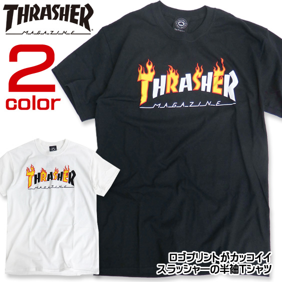 THRASHER Tシャツ フレームロゴ 半袖Tシャツ トップス スラッシャーマガジン インポート THRASHER-028