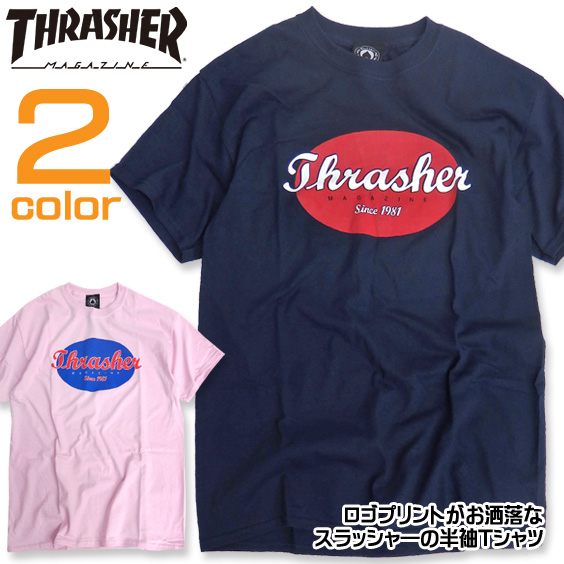 THRASHER 半袖Tシャツ ロゴプリント スラッシャー Tシャツ メンズ ストリート系 インポート THRASHER-029