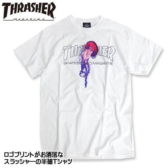 THRASHER 半袖Tシャツ ロゴプリント スラッシャー Tシャツ ストリート トップス インポート THRASHER-030