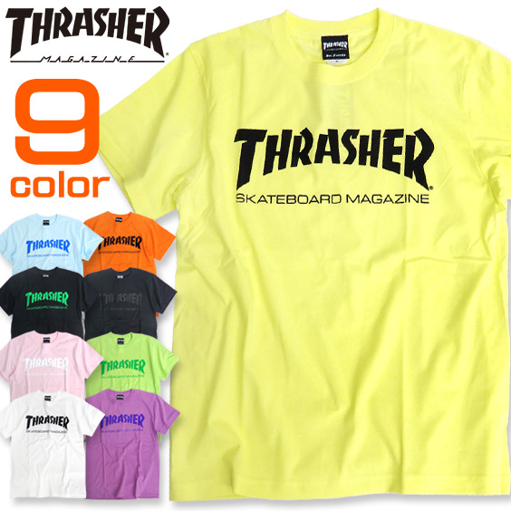 THRASHER Tシャツ ロゴプリント 半袖Tシャツ スラッシャー プリントTシャツ トップス THRASHER-034