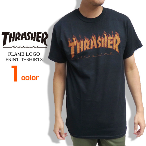 THRASHER Tシャツ フレームロゴ 半袖Tシャツ メンズ スラッシャー ロゴ プリント トップス THRASHER-041