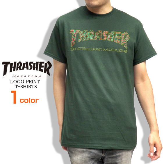 THRASHER Tシャツ ロゴ 半袖Tシャツ メンズ スラッシャー マグロゴ プリント トップス THRASHER-042
