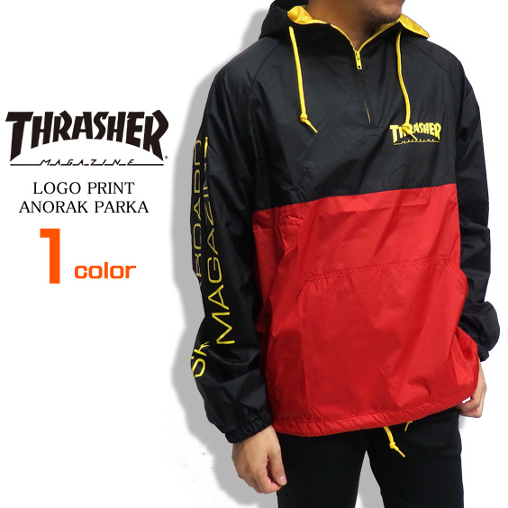 THRASHER パーカー スラッシャー アノラックパーカー メンズ アノラック ロゴ トップス THRASHER-047
