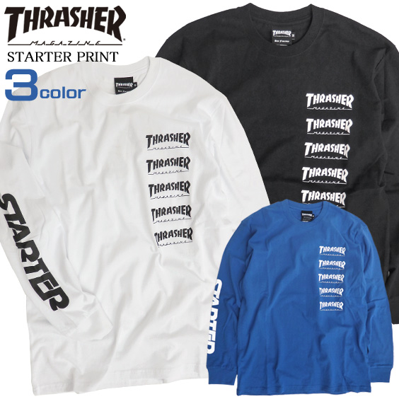 THRASHER Tシャツ スラッシャー 長袖Tシャツ STARTER BLACK LABEL THRASHER-057