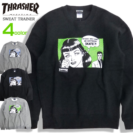 THRASHER トレーナー BoyFriend プリント スウェットトレーナー メンズ スラッシャー THRASHER-077