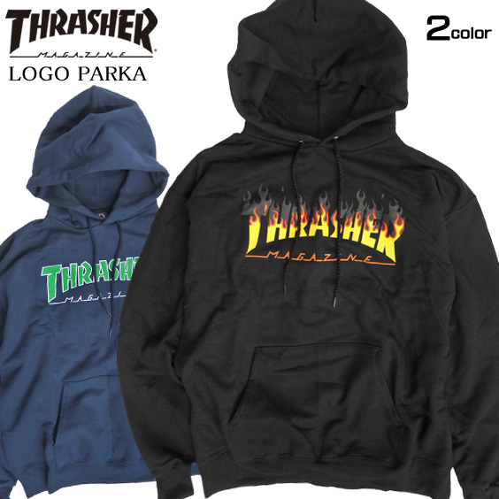 THRASHER パーカー スラッシャー スウェットパーカー メンズ ロゴ プリント スエット 裏起毛 THRASHER-083