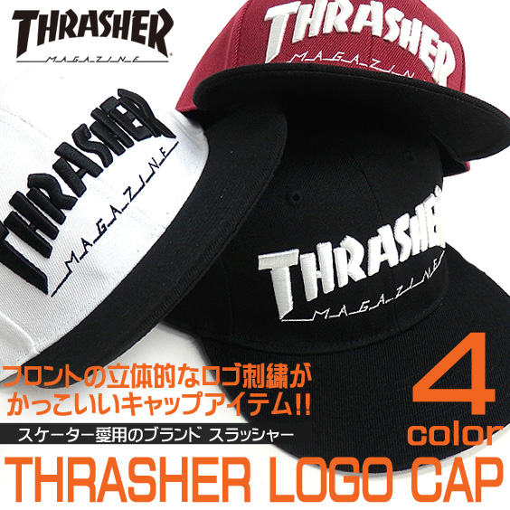 THRASHER キャップ スラッシャ― 刺繍入りキャップ ロゴ刺繍 メンズアイテム 刺繍 帽子 THRASHER-1011