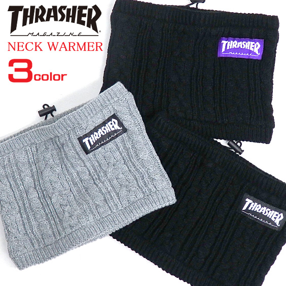THRASHER ネックウォーマー スラッシャー ブランドタグ付きネックウォーマー メンズ THRASHER-1012