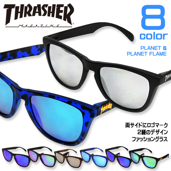 THRASHER サングラス スラッシャー カラーレンズメガネ ロゴマーク PLANET FLAME THRASHER-1028