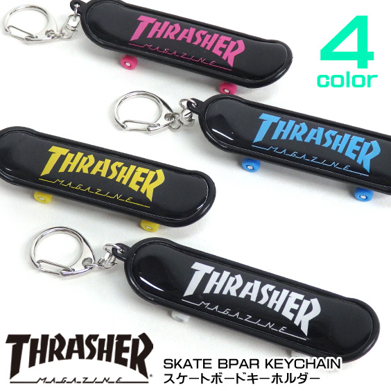 THRASHER キーホルダー スラッシャー スケボーキーホルダー スケーター 小物 ストラップ THRASHER-1035