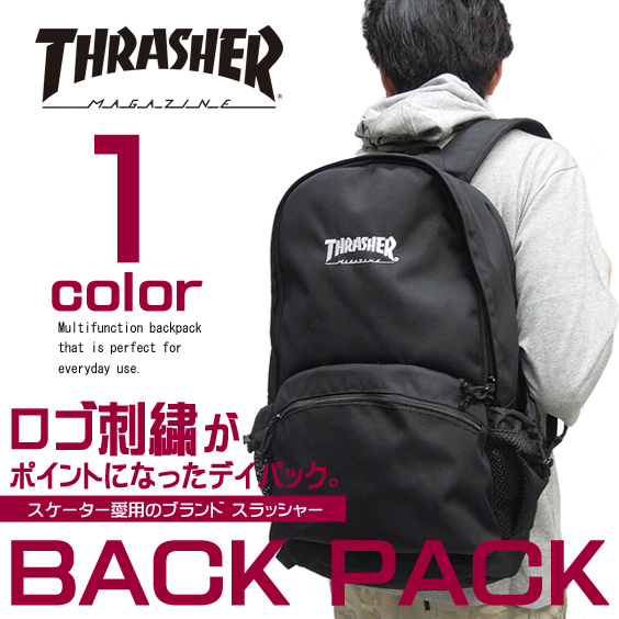 THRASHER バッグ スラッシャー デイパック ロゴ刺繍 バックパック リュックサック THRASHER-THRCD503