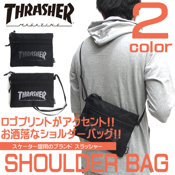 THRASHER バッグ ポーチ スラッシャー ショルダーバッグ マルチポーチ ブランドロゴ THRASHER-THRSG114