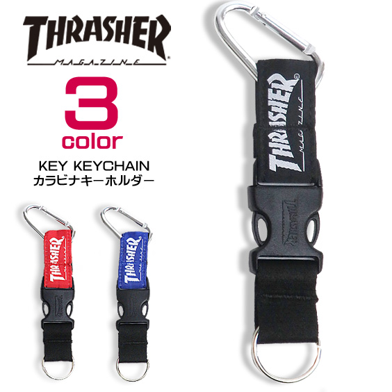 Thrasher キーホルダー スラッシャー カラビナキーホルダー ストリート系 ストラップ Thrasher Thrsg121