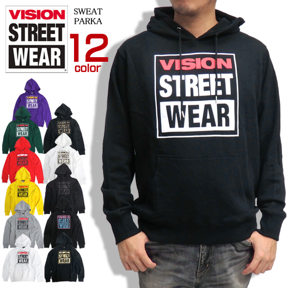 VISION パーカー ロゴプリント スウェットパーカー ヴィジョン トップス スウェット メンズトップス VISION-102