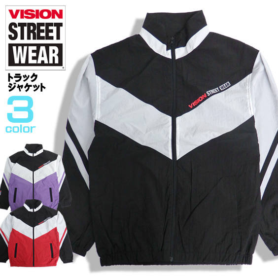 VISION ジャケット ライン切り替え トラックジャケット ヴィジョンストリートウェア ナイロンブルゾン VISION-138