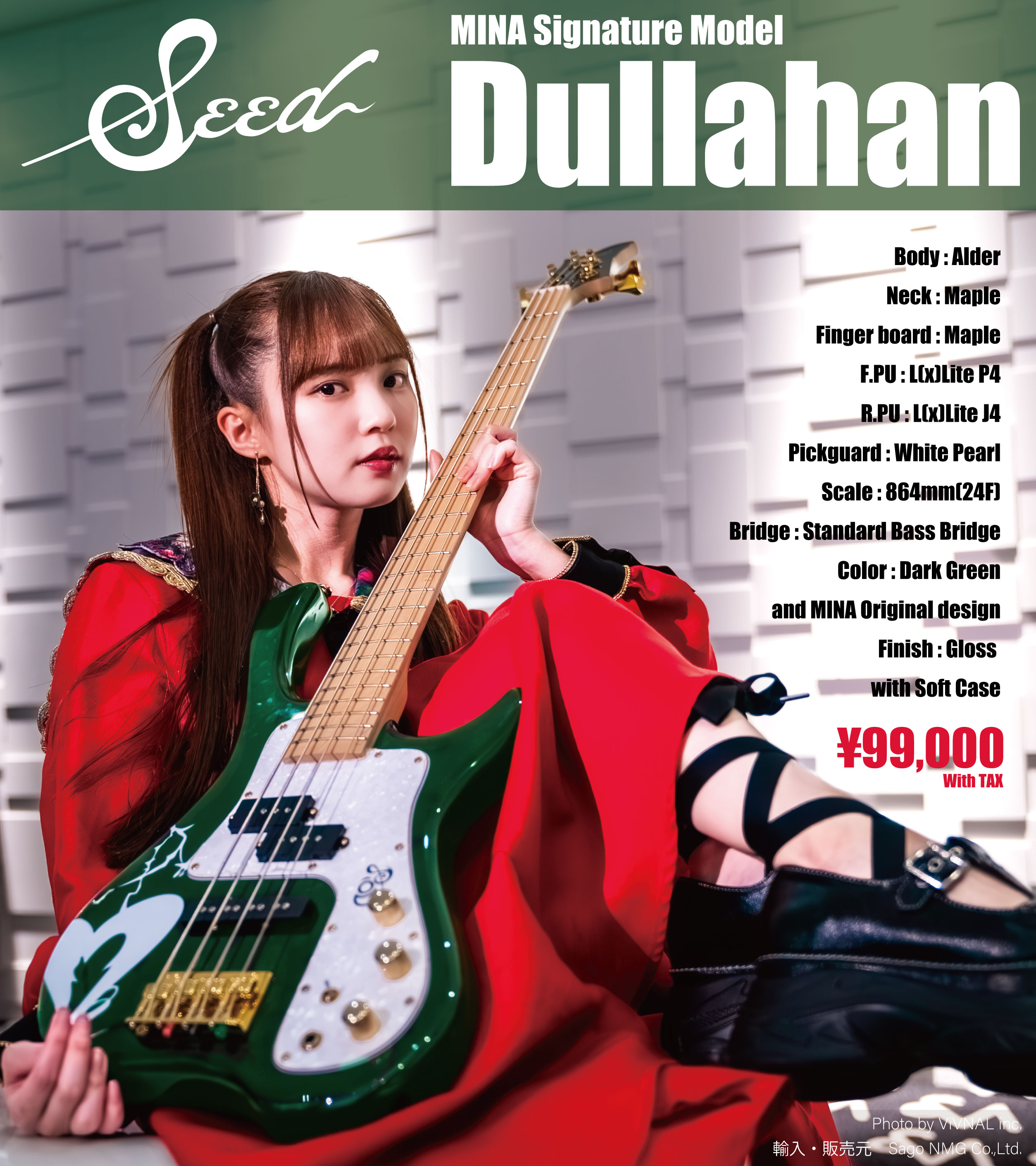 【Seed】ベーシストMINAモデル　Seed Dullahan(デュラハン)【新商品！】