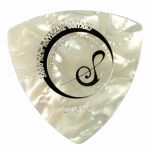 Sago(サゴ) ギターピック Triangle White Pearl0.75mm