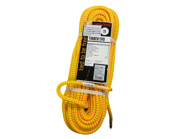 テンドン ツリー用クライミングロープ EVO 11mm 50m イエロー
