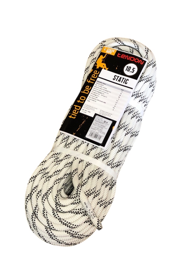 セミスタティックロープ 10.5mm50 m テンドン ホワイトEN1891