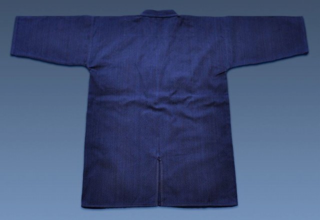 武州一　#140 一重本藍先染め上製剣道着 2.5号・3号 日本製 ラベル色：白