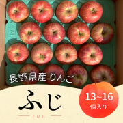 長野県 山形村産 りんご《品種：ふじ》（１３個～１６個入箱）【１１月上旬頃～１１月下旬頃】