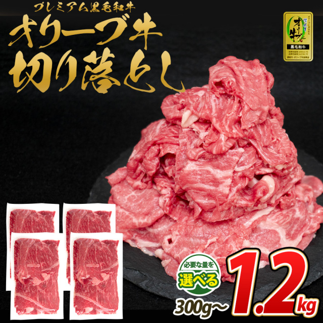 【オリーブ牛お試し肉】国産黒毛和牛種オリーブ牛切り落とし